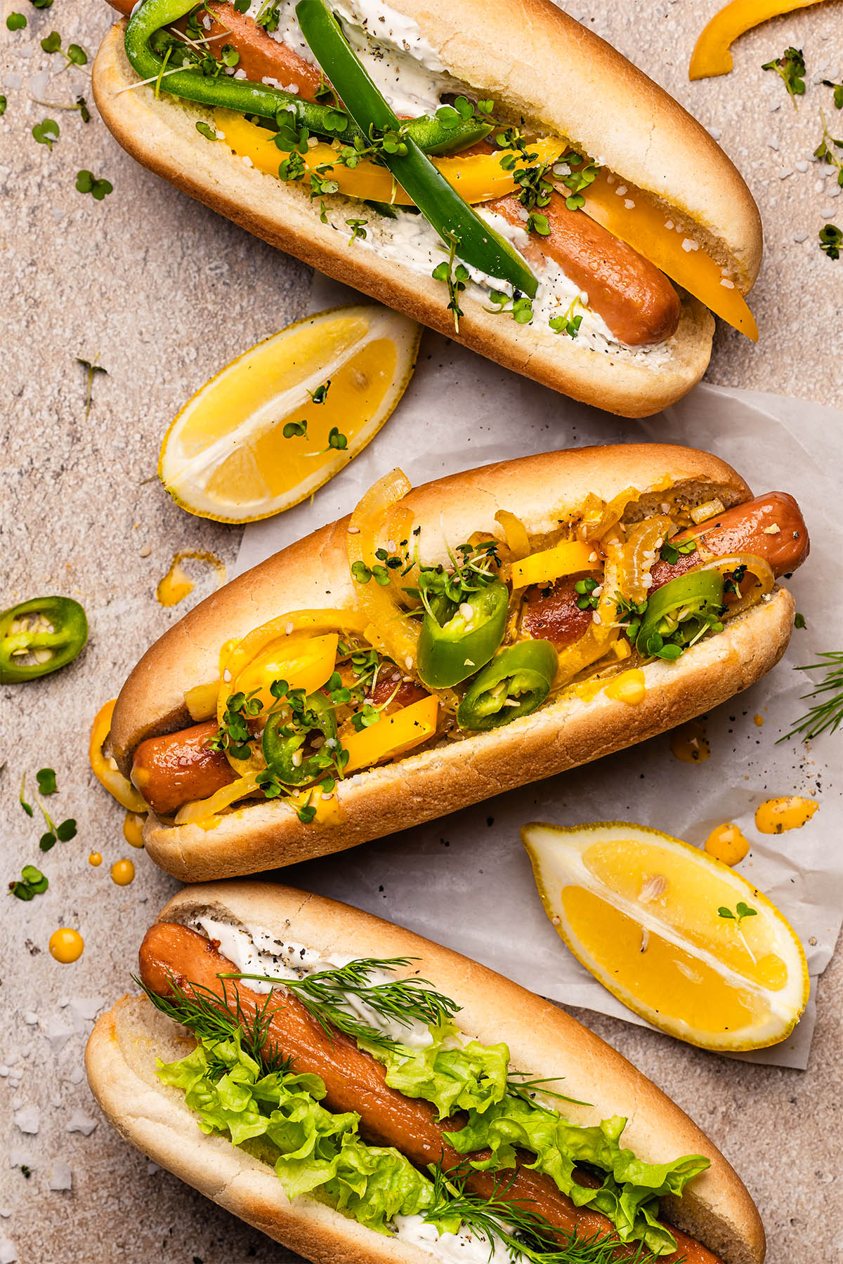 Vegane Hot Dogs Food Fotografie